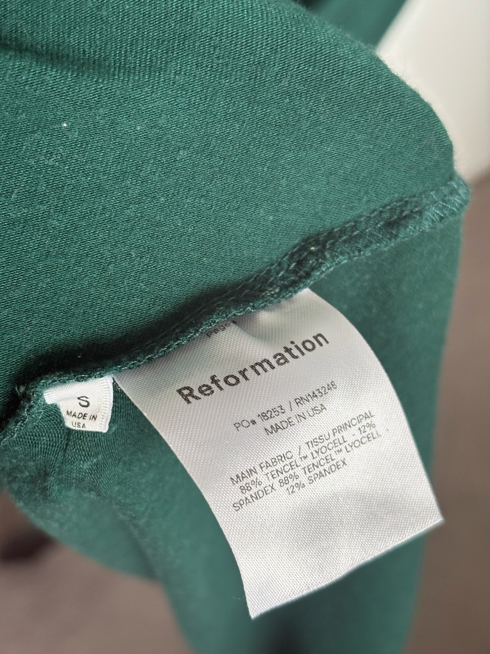 Reformation Gavin Dress Emerald Green Lyocell Midi Dress with Pockets Size S - Picture 7 of 10